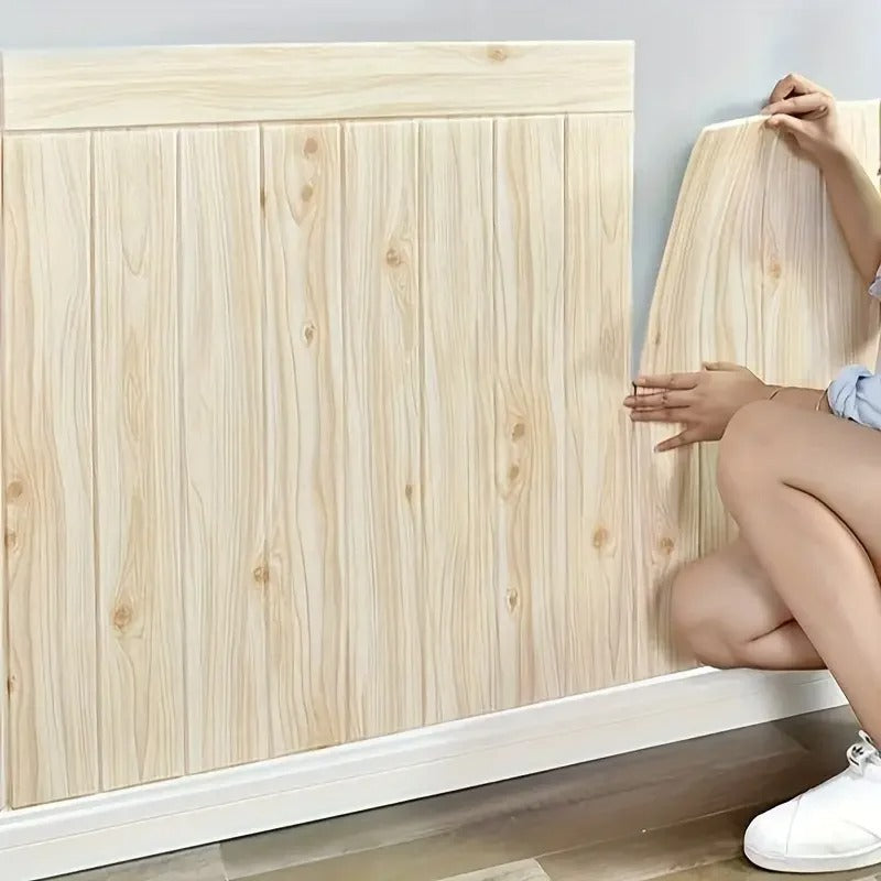 Peel and Stick Wall Panels Waterproof Vinyl Rustic Wood Look Self Adhesive