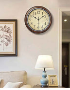 Brio Wooden Wall Clock | Silent Quartz Movement, Classic Design