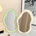 Warped Wall Mirror Irregular Shape Silver Glass Decorative Home Accent
