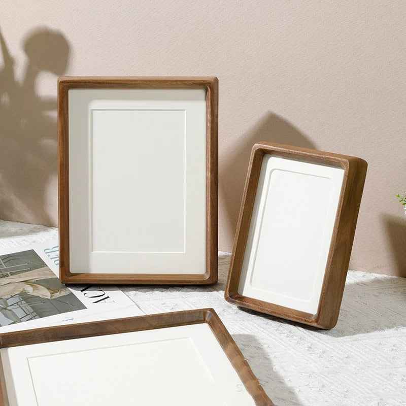 Vico Wooden Photo Frame | Rounded Corners, Walnut or Cherry
