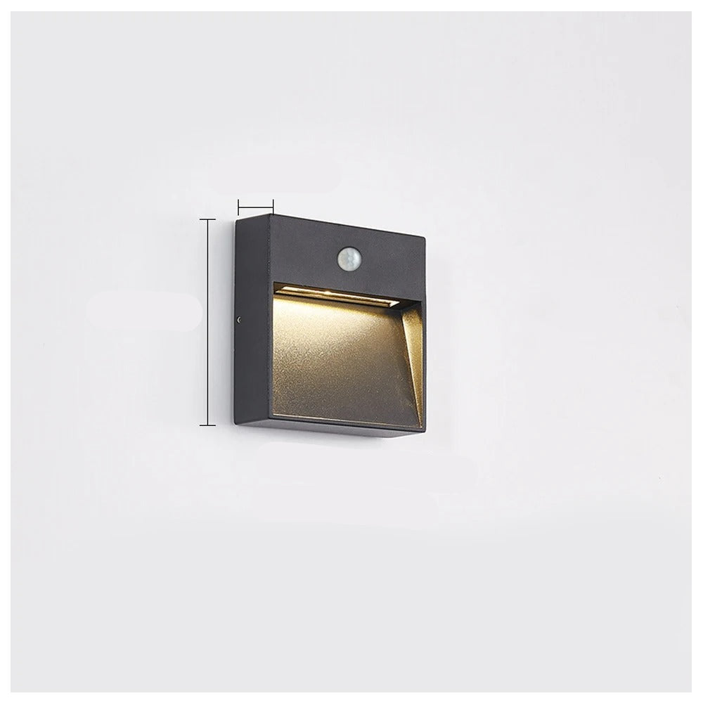 LED Step Light PIR Motion Sensor Aluminum Low Voltage Wall Mount