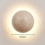 Modern Minimalist Travertine Round Wall Sconce LED 1-Light