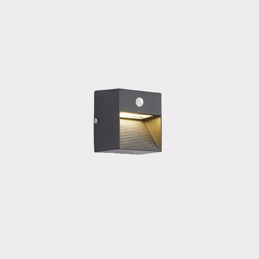LED Step Light PIR Motion Sensor Aluminum Low Voltage Wall Mount