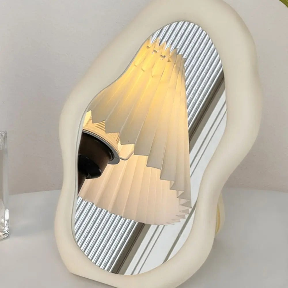 Warped Wall Mirror Irregular Shape Silver Glass Decorative Home Accent