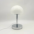 Table Lamp Mushroom Glass Metal Construction Adjustable Shade LED
