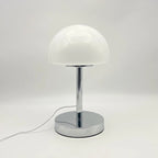 Table Lamp Mushroom Glass Metal Construction Adjustable Shade LED