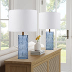 Marina glass table lamp set of 2