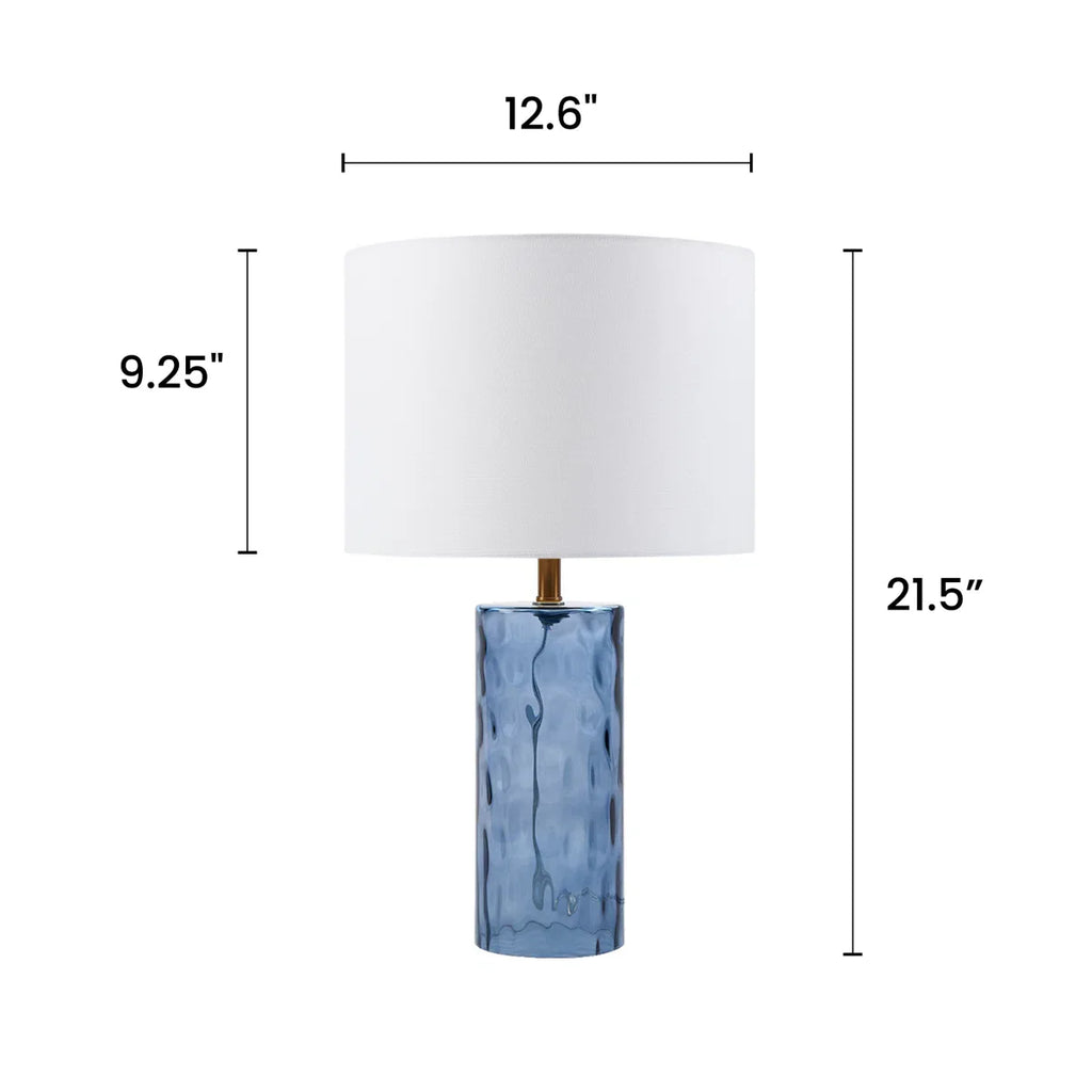 Marina glass table lamp set of 2
