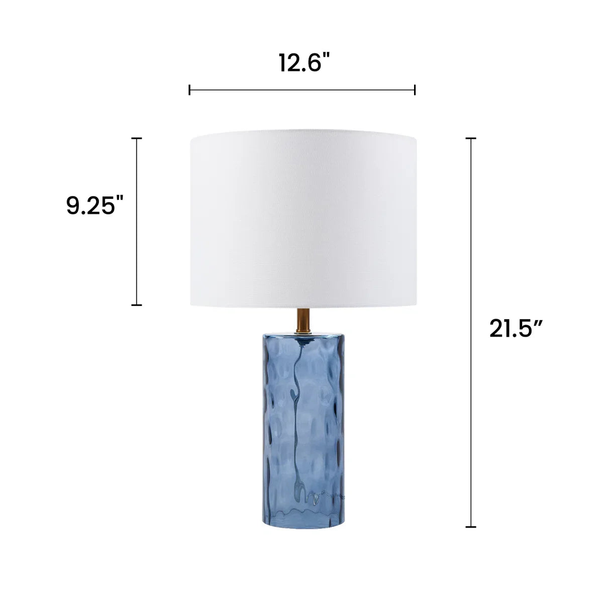 Marina glass table lamp set of 2
