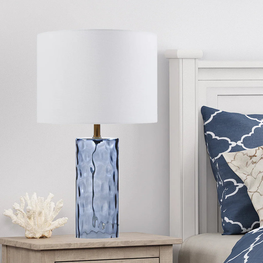 Marina glass table lamp set of 2