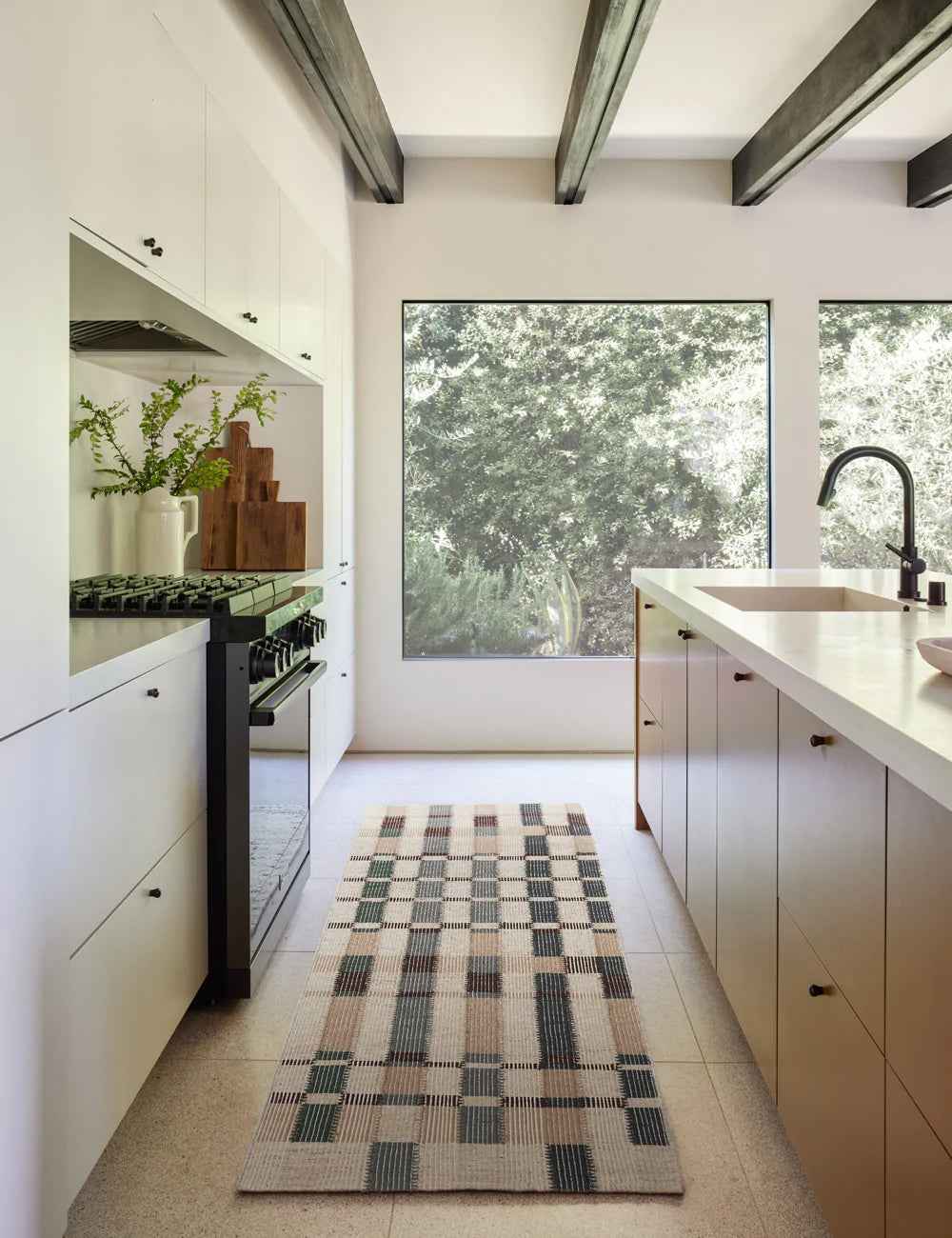 Mira Flatweave Wool Rug | Soft Wool-Cotton Blend, Geometric Design