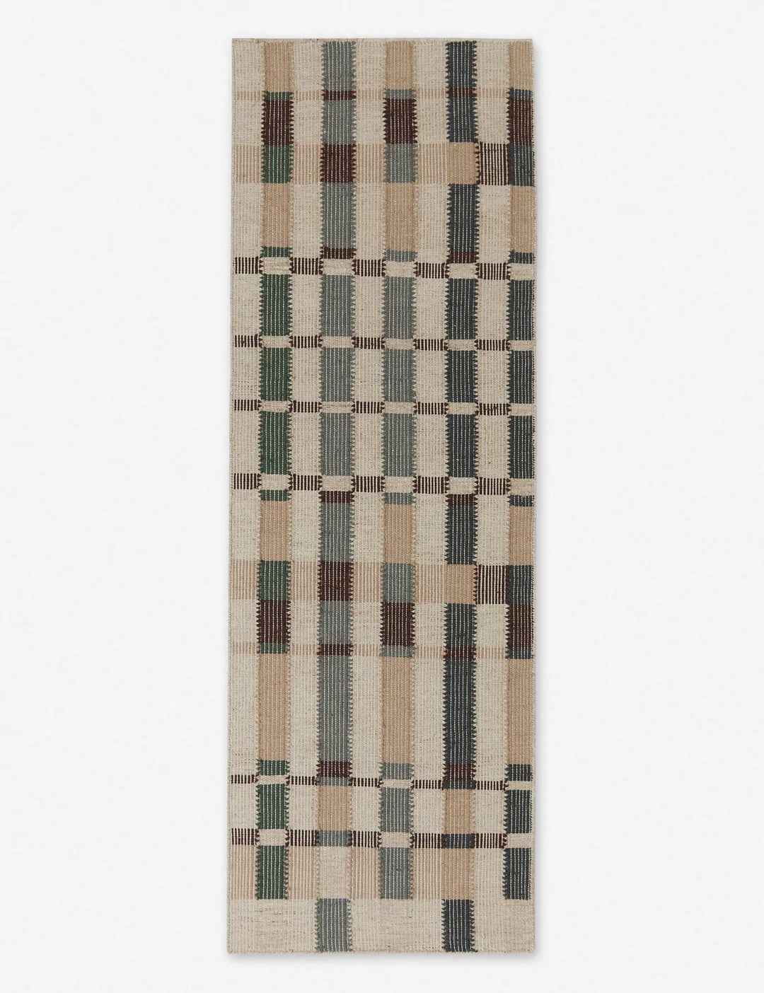 Mira Flatweave Wool Rug | Soft Wool-Cotton Blend, Geometric Design
