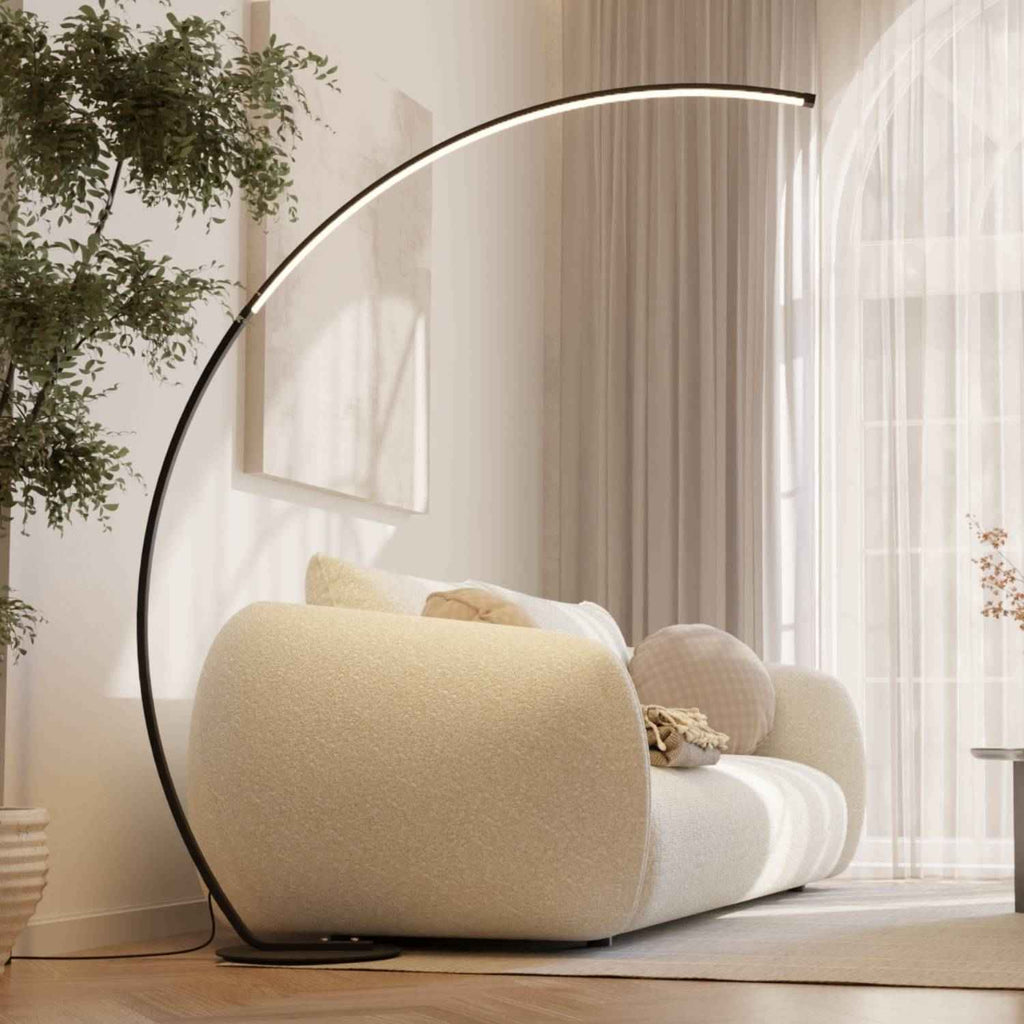 Mavea Arc Floor Lamp | Curved Body, Minimalist Design