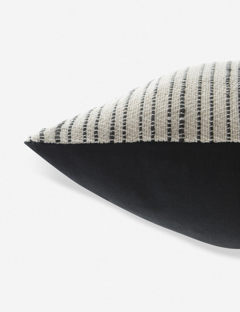 Pax Striped Lumbar Pillow | Marled Black and White Accent
