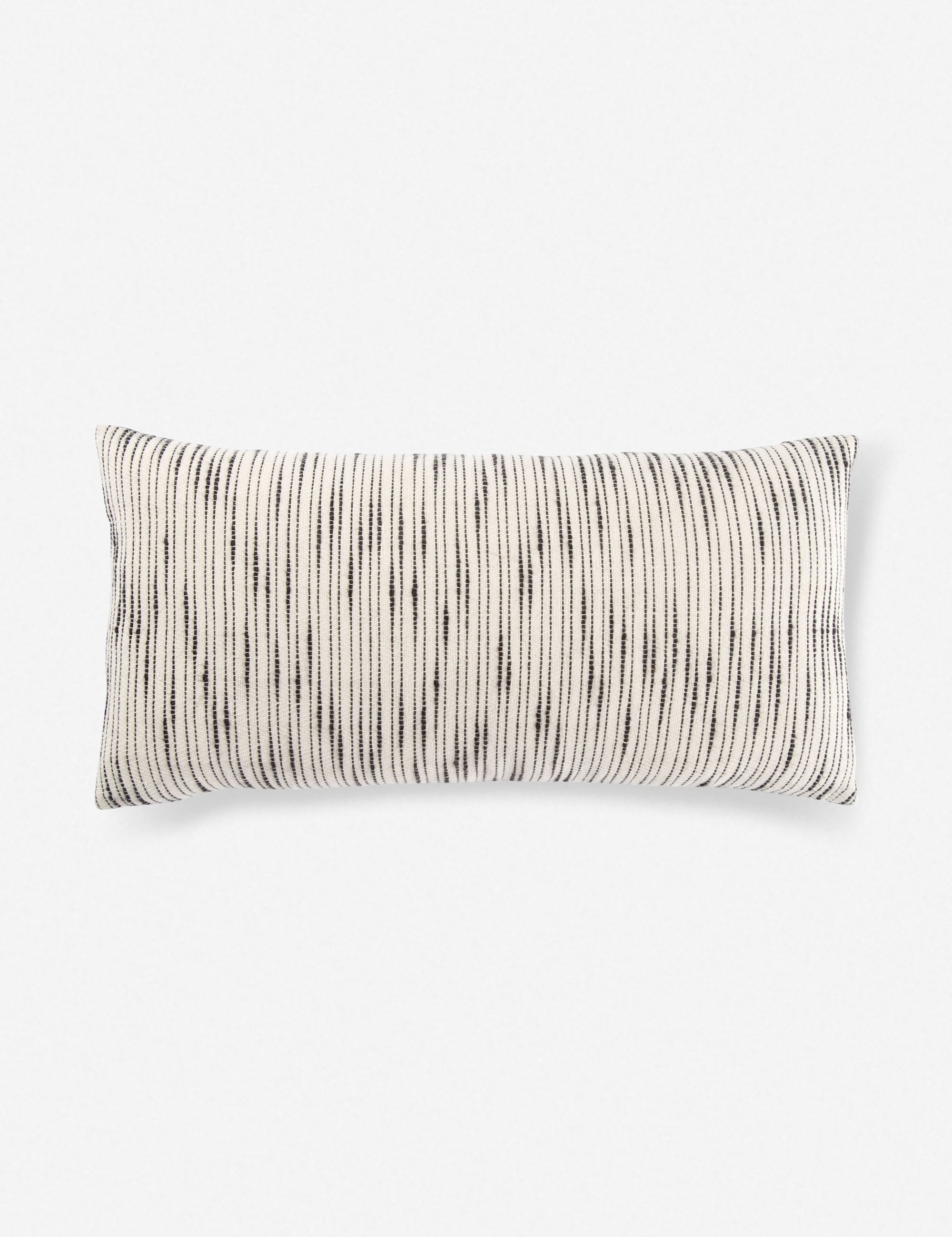Pavo Lumbar Pillow | Marled Black & White Stripes
