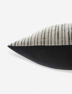 Pax Striped Lumbar Pillow | Marled Black and White Accent