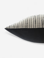 Pavo Lumbar Pillow | Marled Black & White Stripes