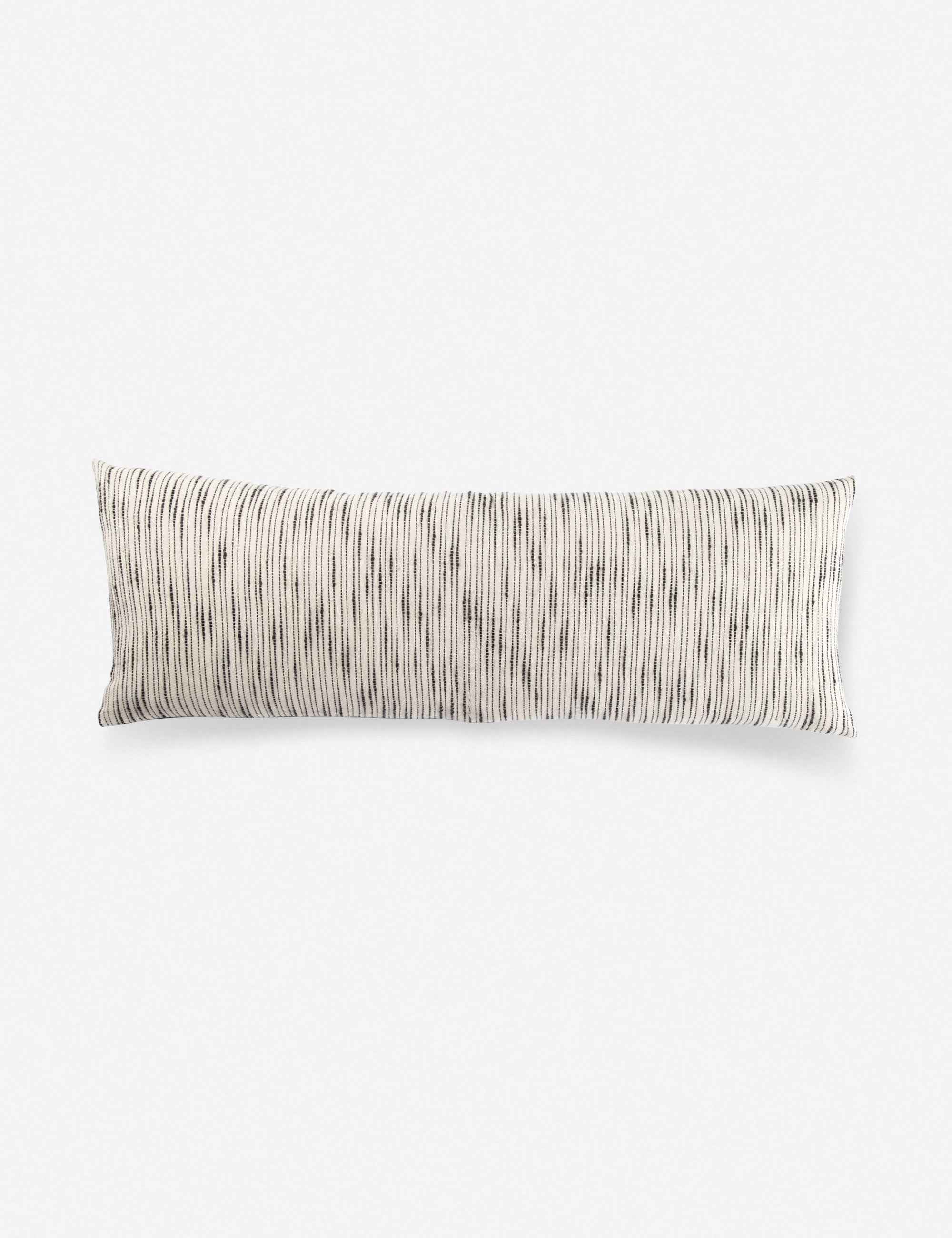 Pax Striped Lumbar Pillow | Marled Black and White Accent