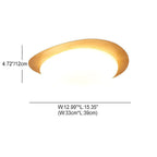 Nordic Style Iron Wood Grain Pebble LED Flush Mount Ceiling Fixture