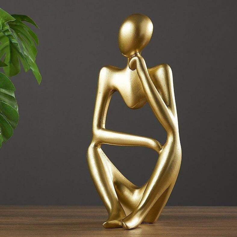 Mente Sculptuur | Abstracte Denker, Duurzaam Hars