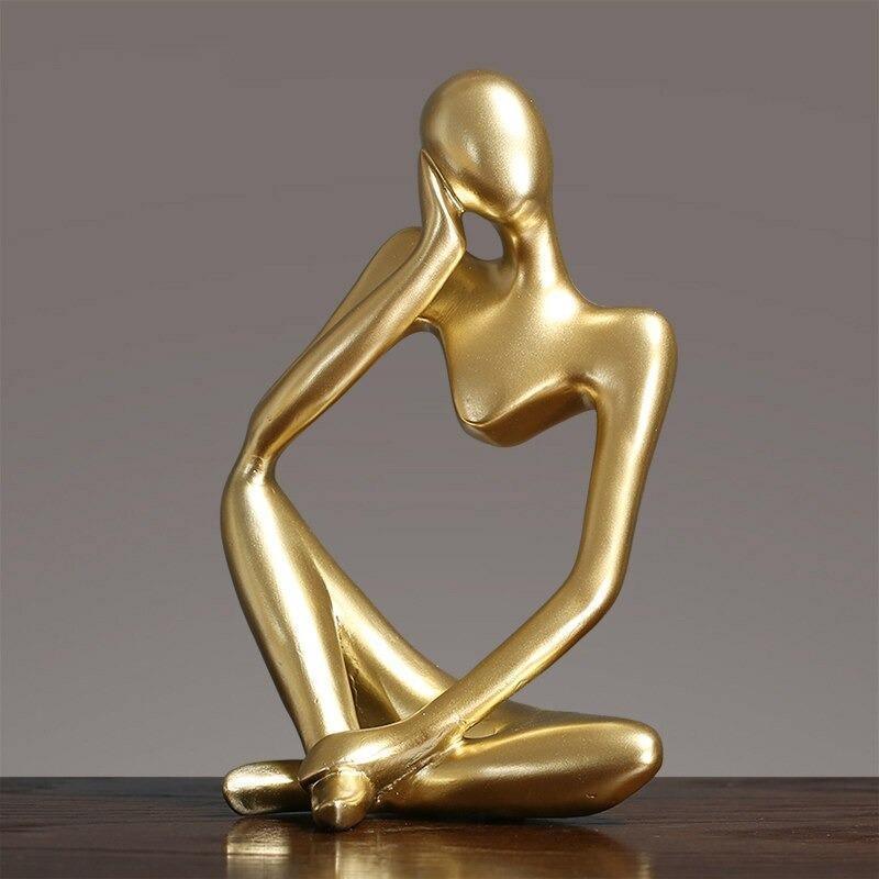 Mente Sculptuur | Abstracte Denker, Duurzaam Hars