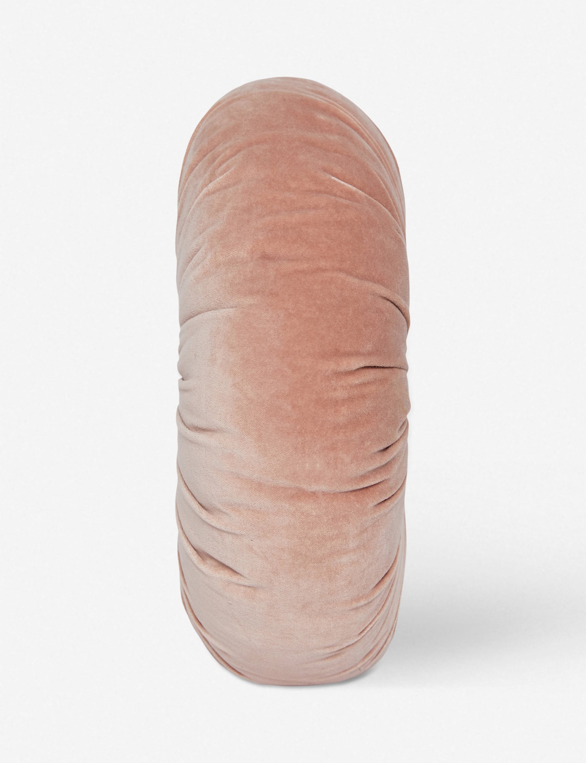 Mira Velvet Round Pillow | Pleated Texture, Soft Hues