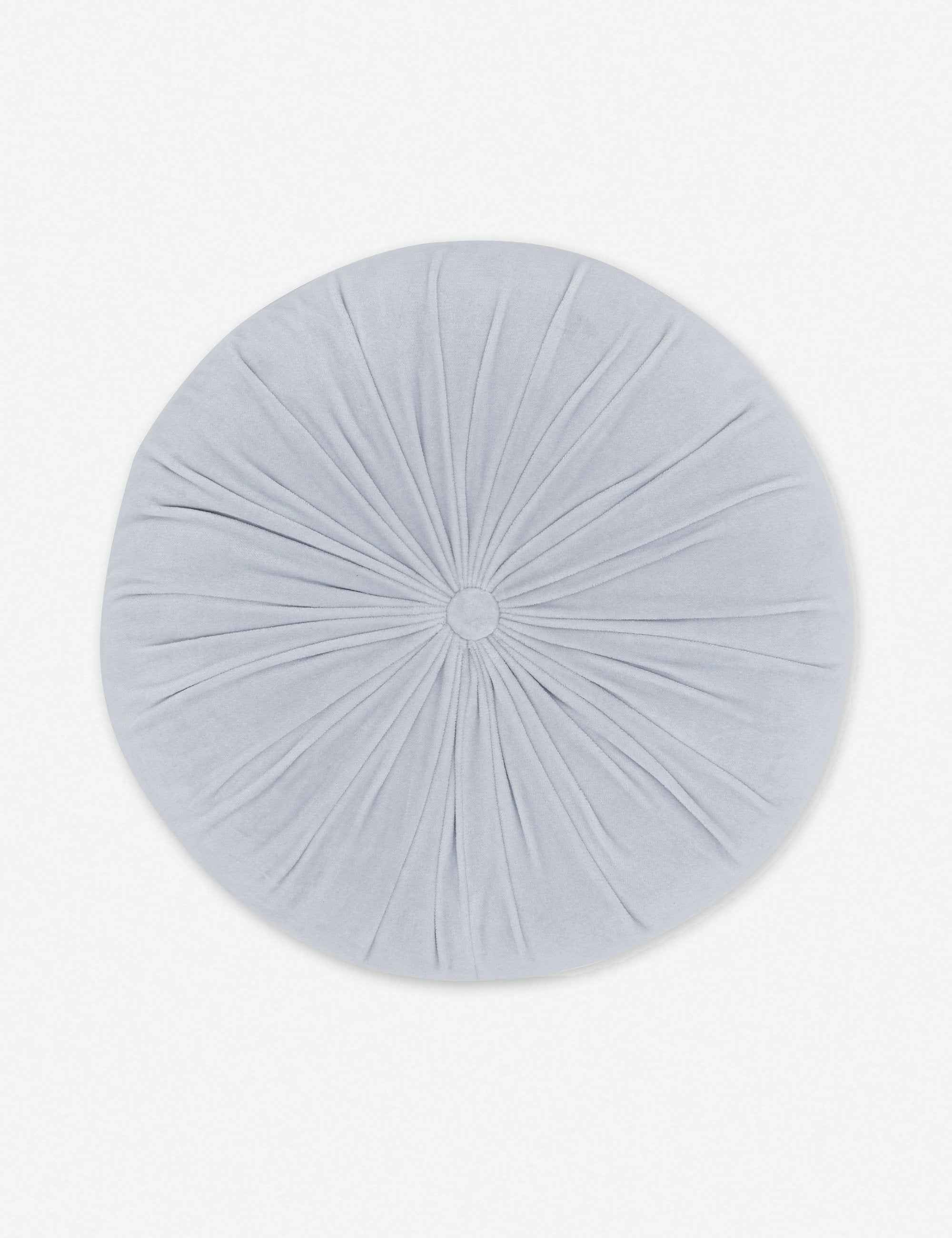 Mira Velvet Round Pillow | Pleated Texture, Soft Hues