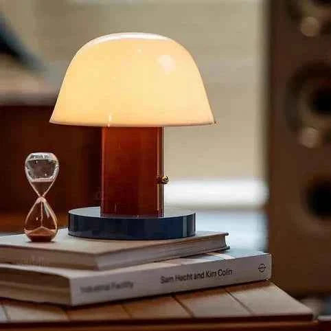Bello Mushroom Table Lamp | Rechargeable LED, Touch Control Dimming