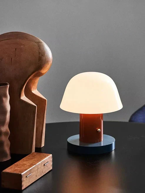 Bello Mushroom Table Lamp | Rechargeable LED, Touch Control Dimming