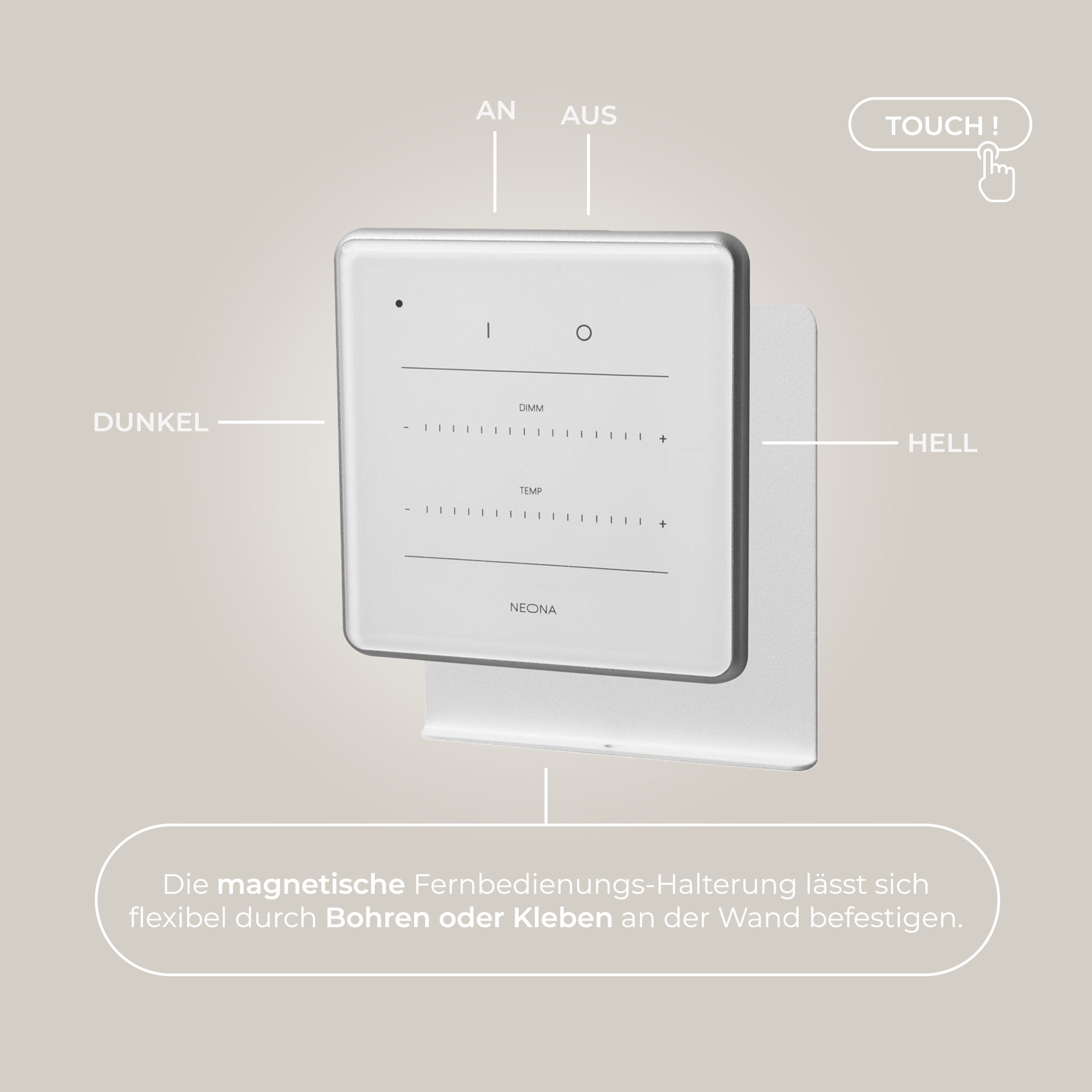 Pavo LED Spotlight | Dimmable Touch Control, Elegant Design