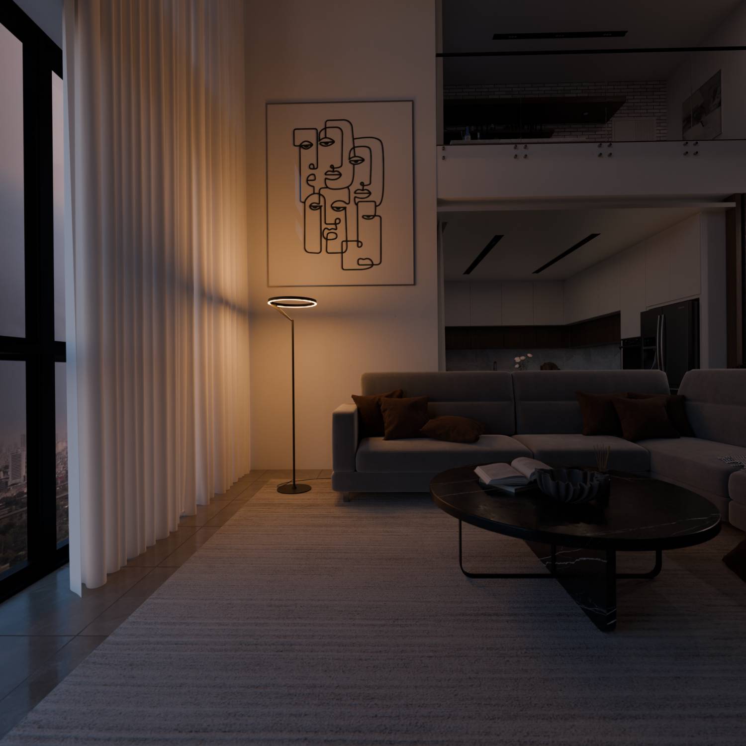 Navi Floor Lamp | Dimmable, Adjustable Color Temperature