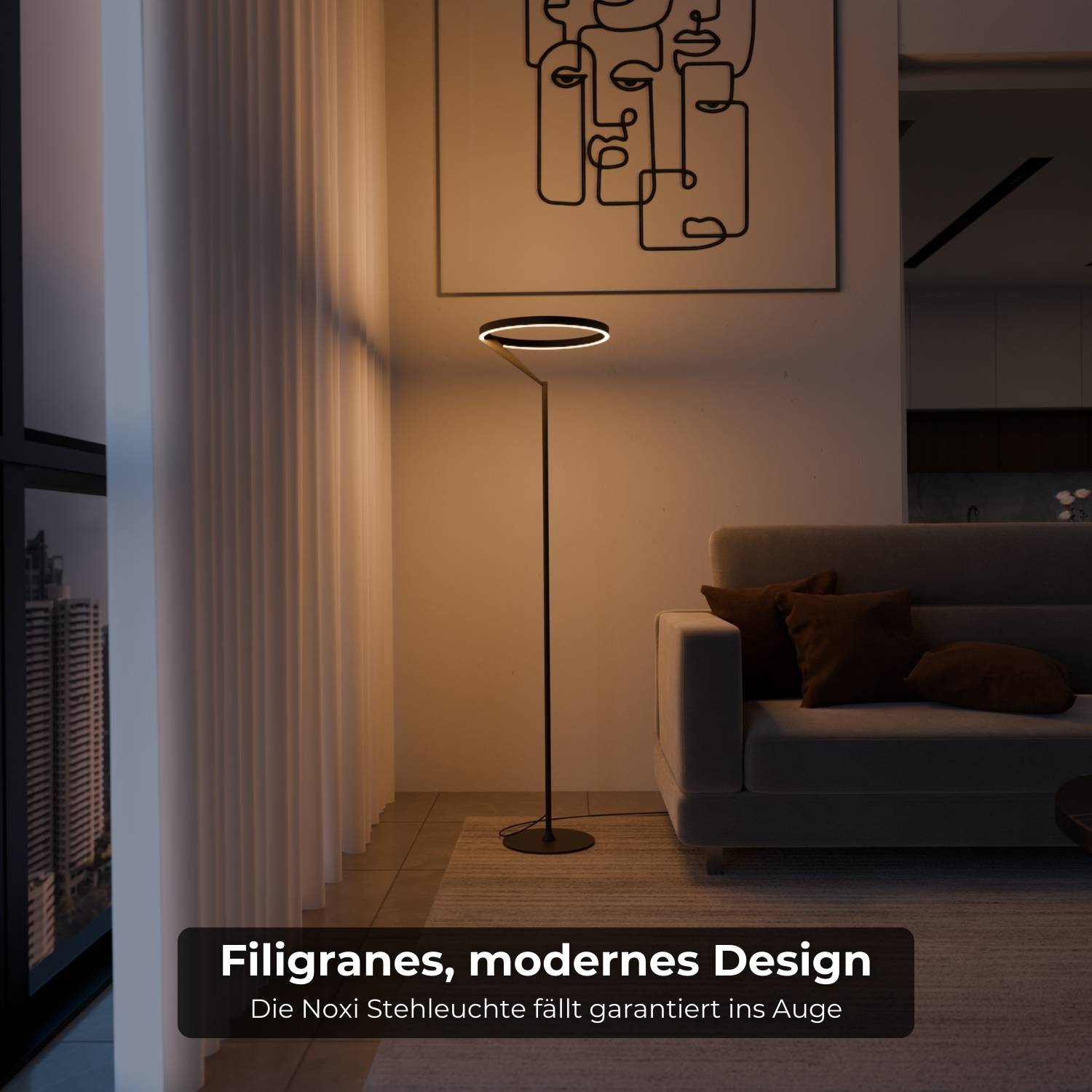 Bela Floor Lamp | Dimmable, Adjustable Color Temperature