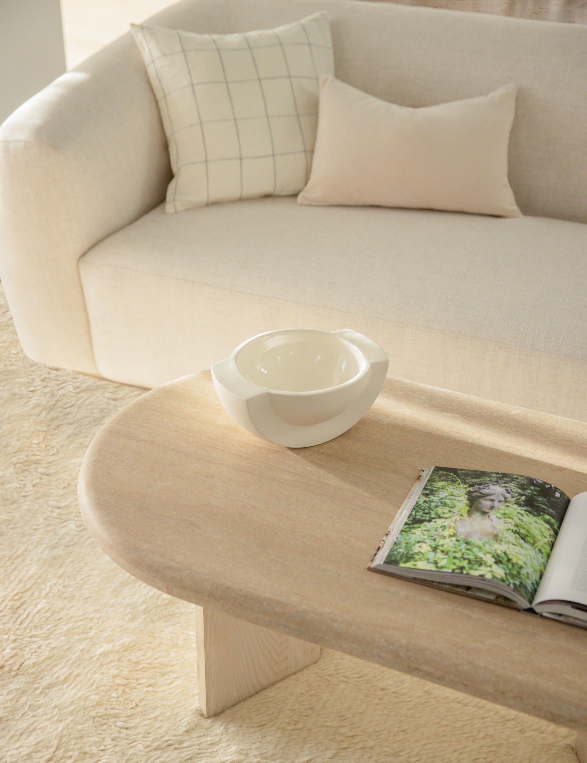 Cleo Velvet Lumbar Pillow | Luxe Texture, Soft Color