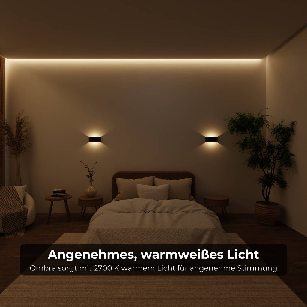 Ombra Wall Light | Warm White 2700K, IP54 Certified