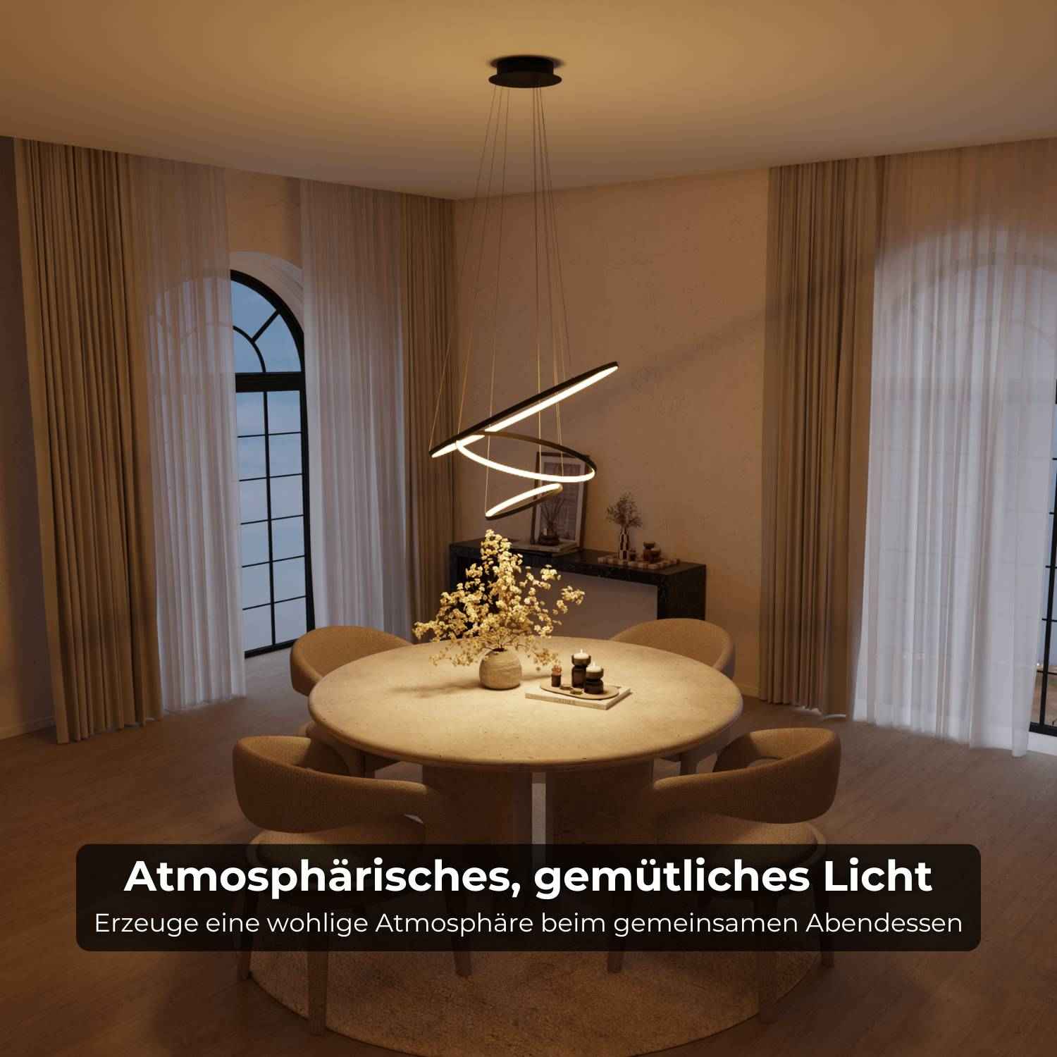 Bela Ring Pendant Light | Modern Design, Adjustable Height
