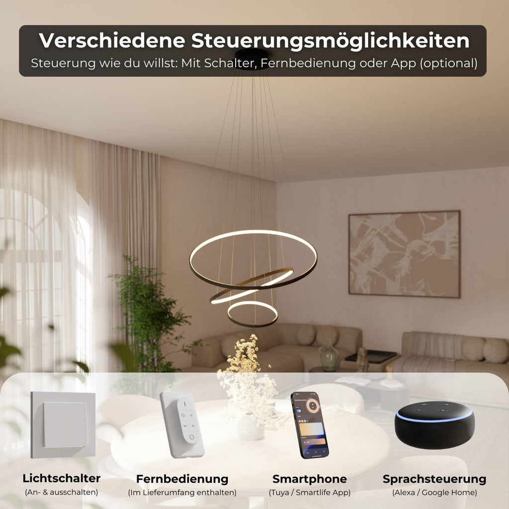 Bela Ring Pendant Light | Modern Design, Adjustable Height