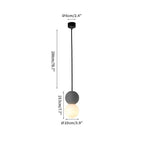 OrigoGlow: Pendant Light with Ball Structure Made of Cement & Opal Glass – for Entrance Area & Sofa Corner