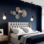 OrigoGlow: Pendant Light with Ball Structure Made of Cement & Opal Glass – for Entrance Area & Sofa Corner