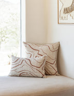 Crest Accent Pillow | Raw Silk, Textured Design
