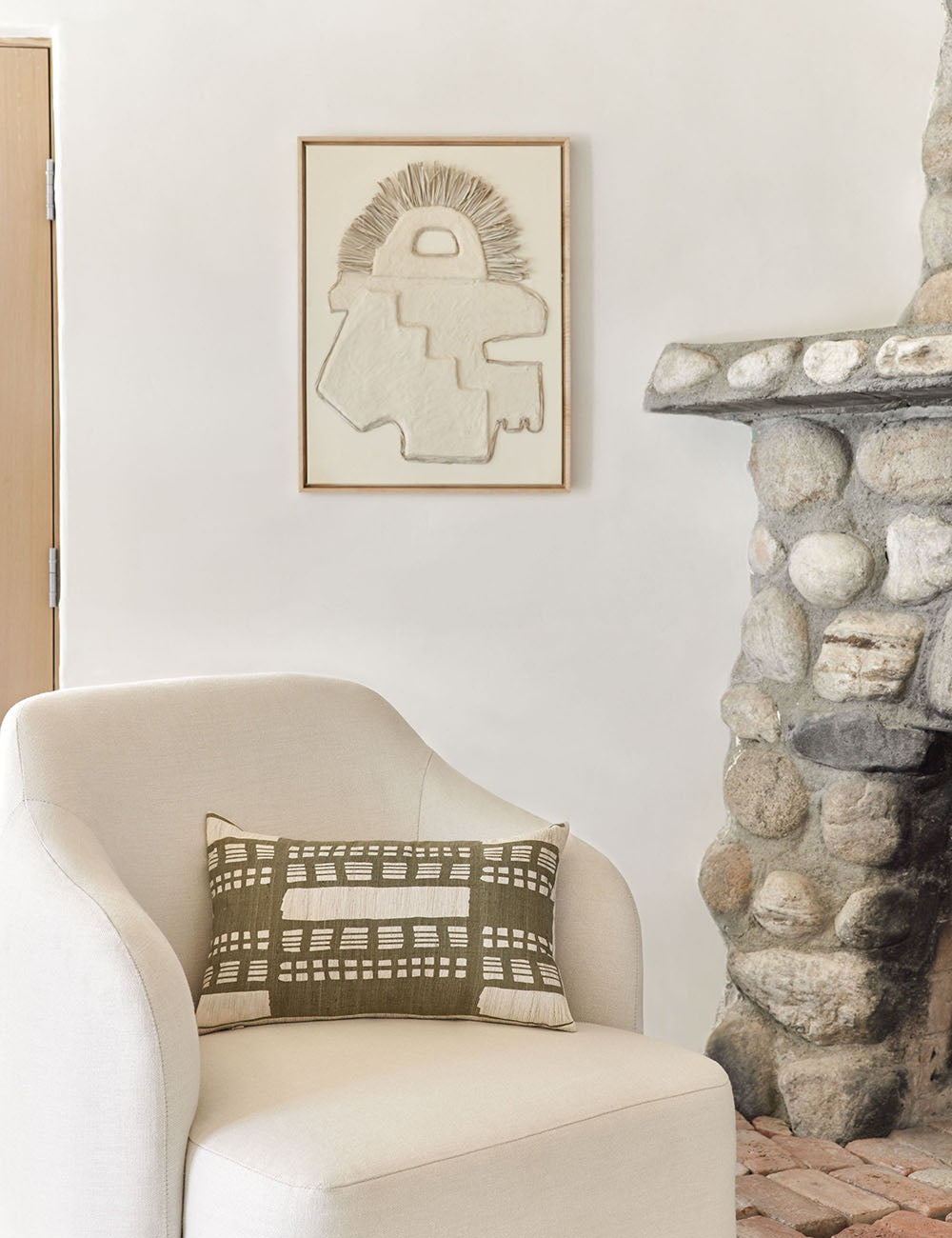 Basil Stonewalk Pillow | Rich Green Mosaic Design