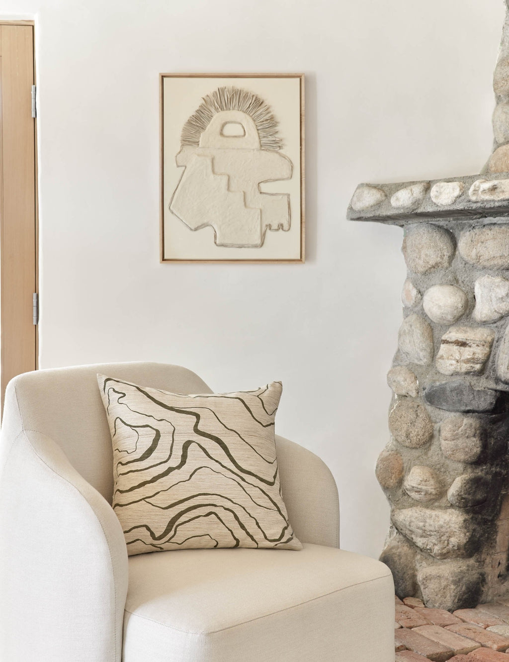 Bello Accent Pillow | Raw Silk, Textured Design