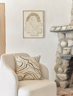 Crest Accent Pillow | Raw Silk, Textured Design