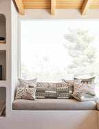 Sage Mosaic Pillow | Rich Green, Textured Design