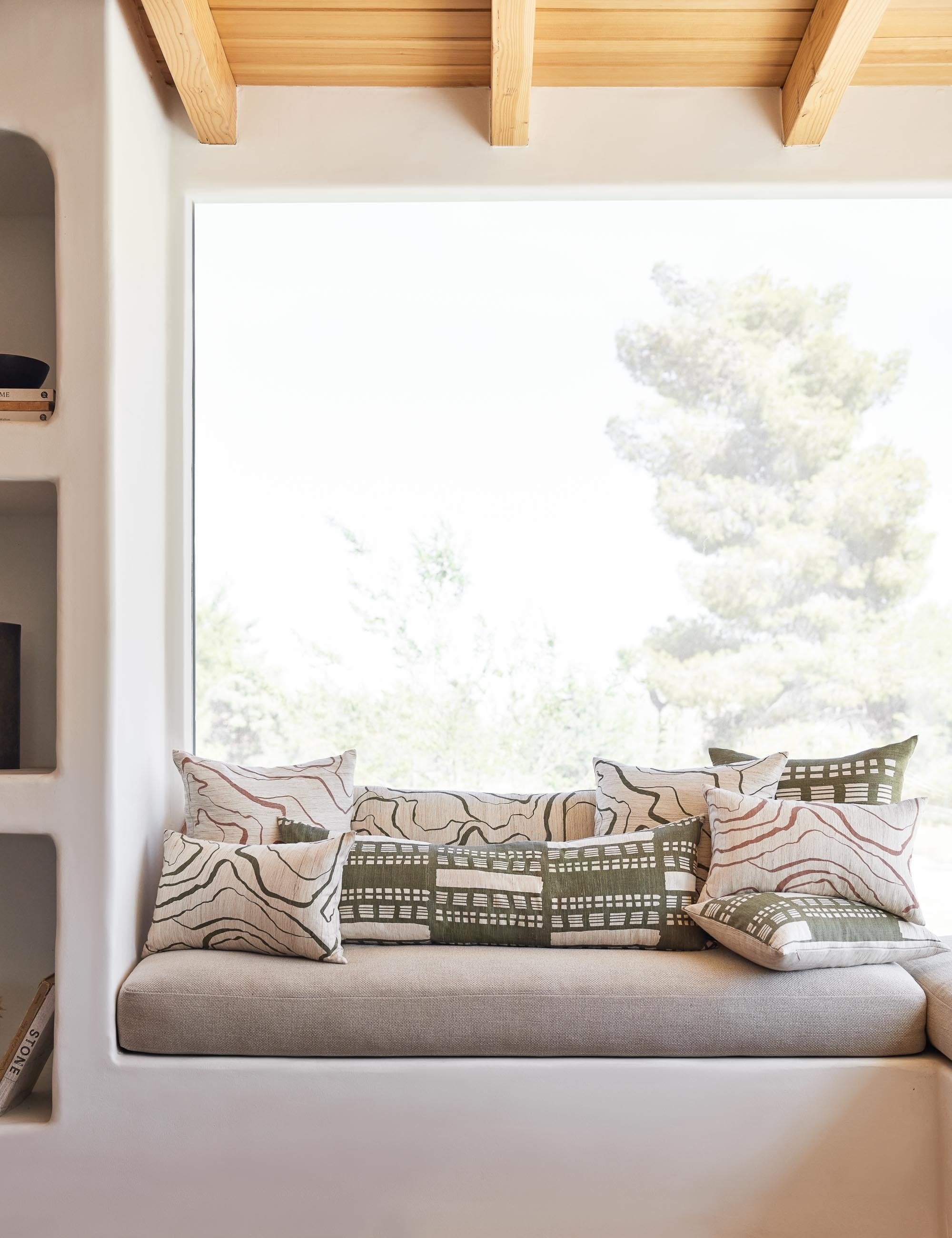 Bello Accent Pillow | Raw Silk, Textured Design