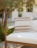 Fino Decorative Pillow | Weather-Resistant, Tasseled Corners