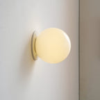 Minimalist Frosted Glass Globe Wall Light