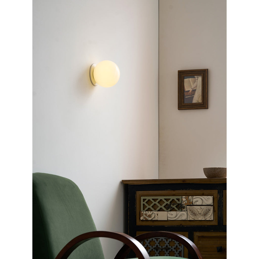 Minimalist Frosted Glass Globe Wall Light