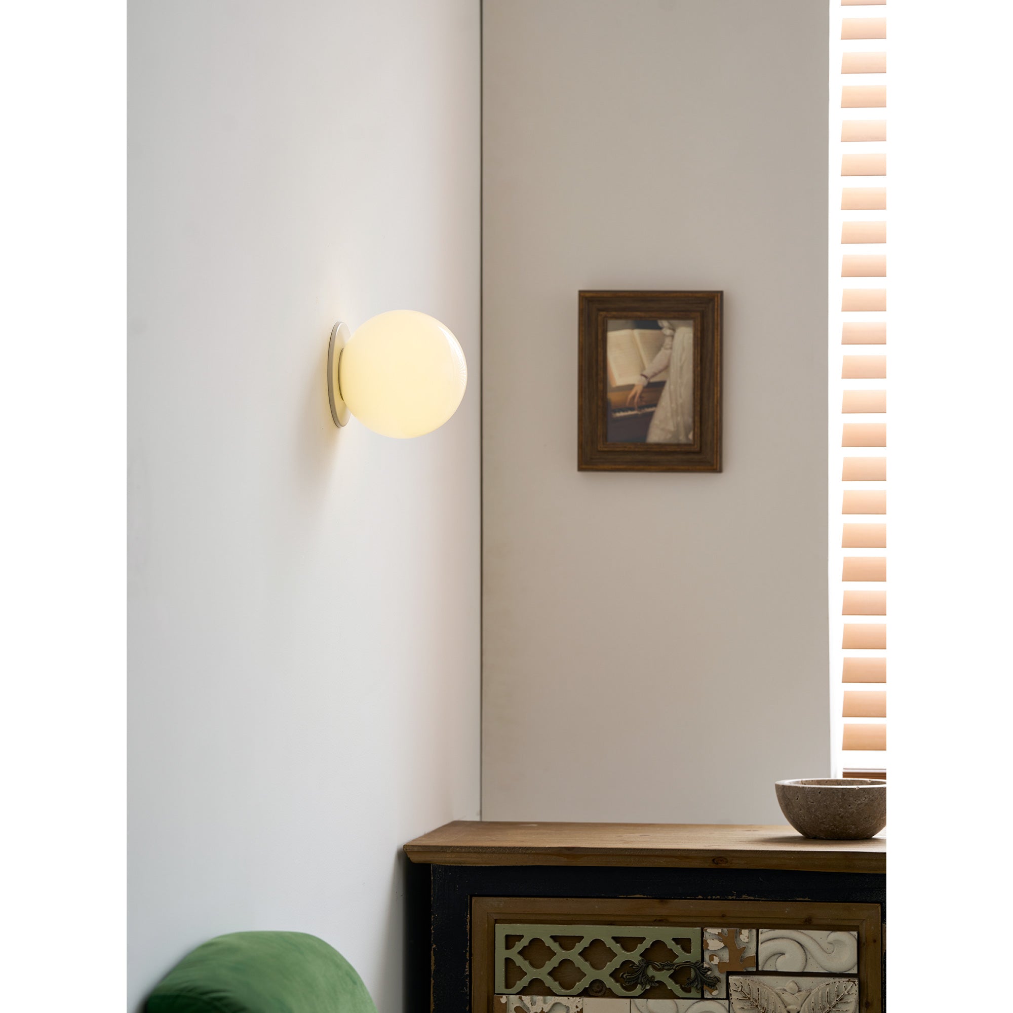 Minimalist Frosted Glass Globe Wall Light