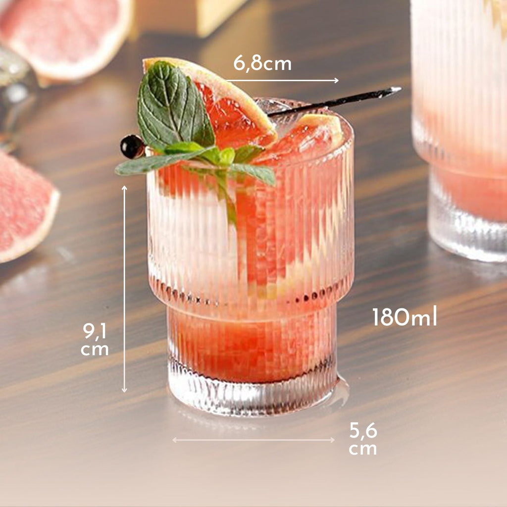 Brio Highball Glasses Set | 180ml, European Design, Durable Glass
