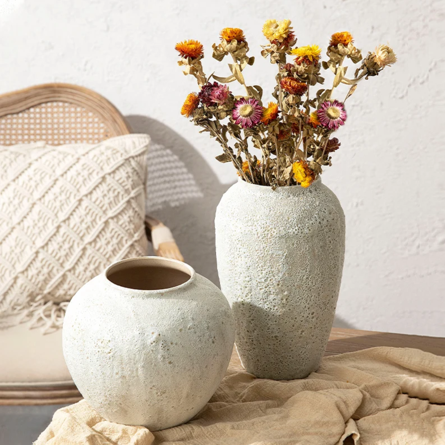 Bela Ceramic Planters Set | Modern Nordic Design, Artisan Finish